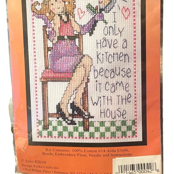 Cross Stitch Kit Design Works Crafts Kitchen Included #9767 Counted 5x7 - Picture 4 of 4